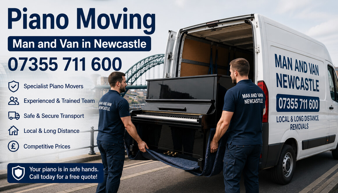 Piano transport in Newcastle